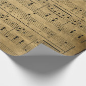 旧式な音楽シートのスタイル4の包装紙ロール ラッピングペーパー (角)