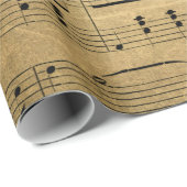 旧式な音楽シートのスタイル4の包装紙ロール ラッピングペーパー (ロールコーナー)