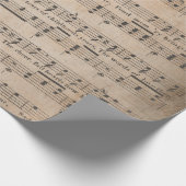 旧式な音楽シートのスタイル5の包装紙ロール ラッピングペーパー (角)
