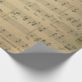 旧式な音楽シートのスタイル6の包装紙ロール ラッピングペーパー (角)