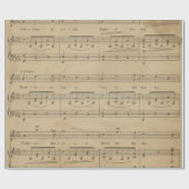 旧式な音楽シートのスタイル7の包装紙ロール ラッピングペーパー (フラット)