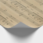 旧式な音楽シートのスタイル7の包装紙ロール ラッピングペーパー (角)