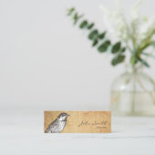 旧式な鳥のテレホンカード小型名刺 コーリングカード (スタンド正面)