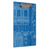 旧式な"感じの青い"建築家はクリップボードを計画します クリップボード (右)