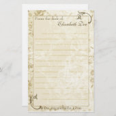 「旧式な」文房具 便箋 (正面/裏面)