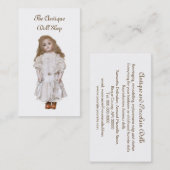 旧式なbisqueの人形の再生 名刺 (正面/裏面)