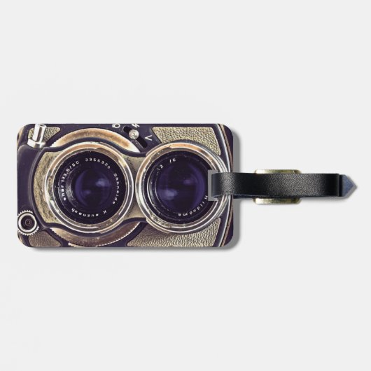 旧式のカメラ ラゲッジタグ (裏面横)