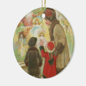 旧式のクリスマスのヴィンテージのオーナメント セラミックオーナメント (左)