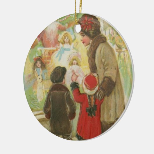 旧式のクリスマスのヴィンテージのオーナメント セラミックオーナメント (左)