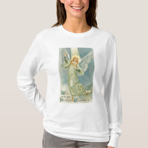 旧式のクリスマスの天使グロリア Tシャツ