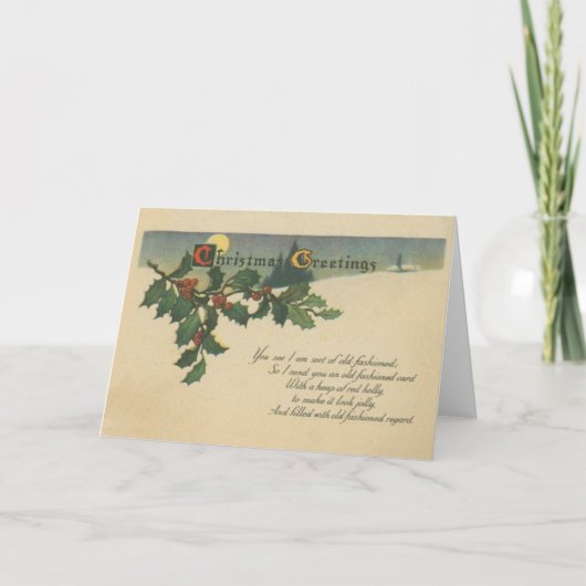 旧式のクリスマスの挨拶状 シーズンカード (正面)
