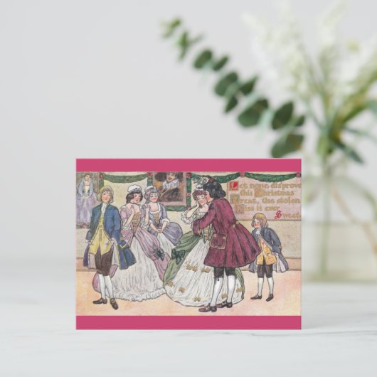 旧式のクリスマスの球 シーズンポストカード (スタンド正面)