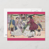 旧式のクリスマスの球 シーズンポストカード (正面/裏面)