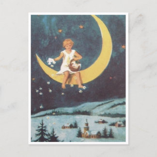 旧式のクリスマスカードのブランク シーズンポストカード