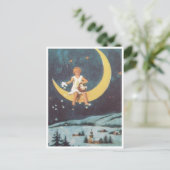 旧式のクリスマスカードのブランク シーズンポストカード (スタンド正面)