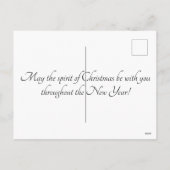 旧式のクリスマスカードのブランク シーズンポストカード (裏面)