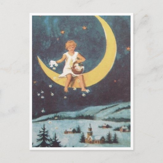 旧式のクリスマスカードのブランク シーズンポストカード (正面)