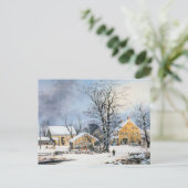 旧式のクリスマスカード シーズンポストカード (スタンド正面)