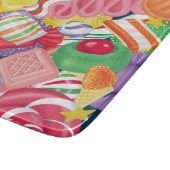 旧式のクリスマスキャンデーのガラスまな板 カッティングボード (角)