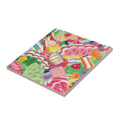 旧式のクリスマスキャンデーのセラミックタイル タイル (側面)