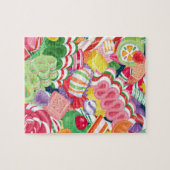 旧式のクリスマスキャンデーのパズル ジグソーパズル (横)