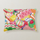 旧式のクリスマスキャンデーの枕 アクセントクッション (正面)