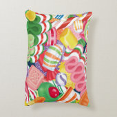 旧式のクリスマスキャンデーの枕 アクセントクッション (裏面(縦))