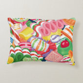 旧式のクリスマスキャンデーの枕 アクセントクッション (裏面)