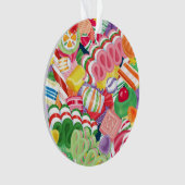 旧式のクリスマスキャンデー オーナメント (正面)