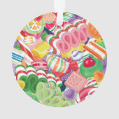 旧式のクリスマスキャンデー オーナメント (裏面)