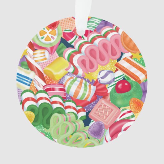 旧式のクリスマスキャンデー オーナメント (正面)