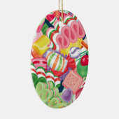 旧式のクリスマスキャンデー セラミックオーナメント (右)