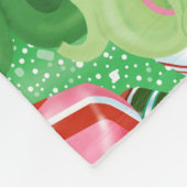 旧式のクリスマスキャンデー フリースブランケット (角)