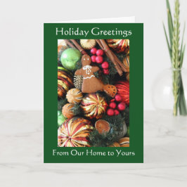 旧式のクリスマスツリーのオーナメント シーズンカード