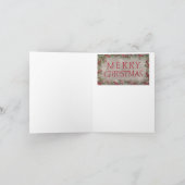 旧式のクリスマス シーズンカード (内部)