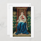 旧式のクリスマス、メリー シーズンポストカード (正面/裏面)