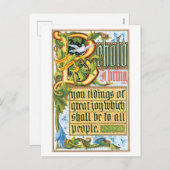 旧式のクリスマス、古いタイプ シーズンポストカード (正面/裏面)