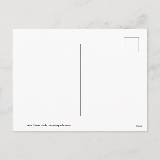 旧式のクリスマス、姉妹 シーズンポストカード (裏面)