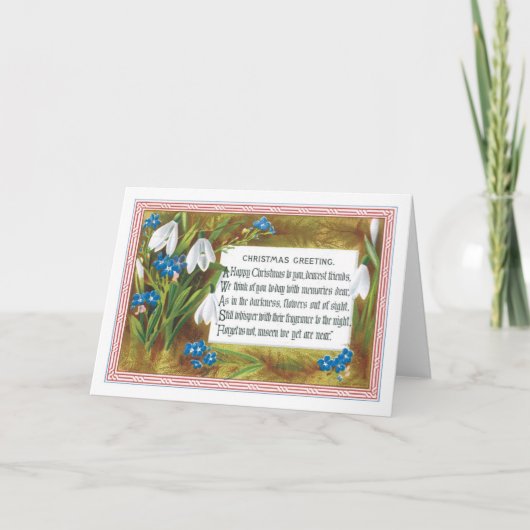 旧式のクリスマス、Snowdrops シーズンカード (正面)