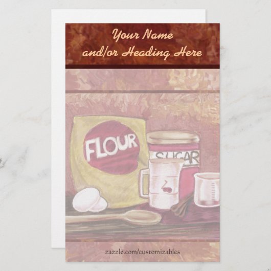 旧式のシェフの文房具 便箋 (正面/裏面)