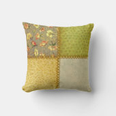 旧式のスクラップのパッチワークの枕 クッション (正面)