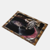 旧式のターンテーブルの玄関マット ドアマット (アングル)