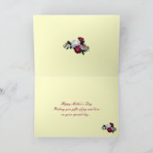 旧式のバラの母の日 カード (内部)