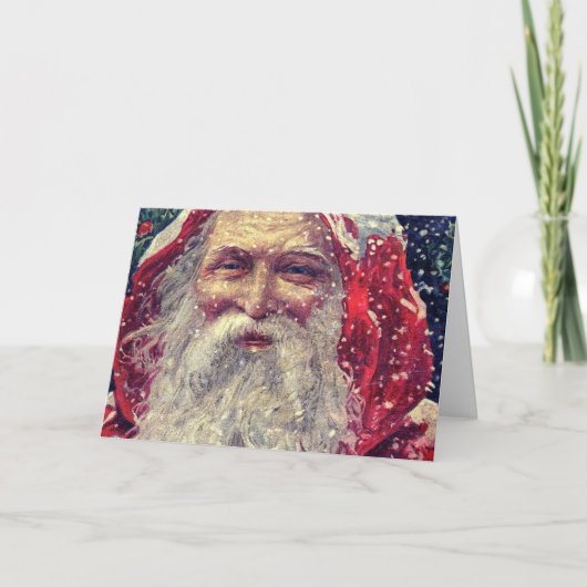 旧式のビクトリアンな聖者ニコラス シーズンカード (正面)