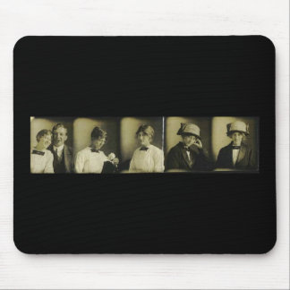 旧式のロマンチックな女性の写真のストリップ マウスパッド