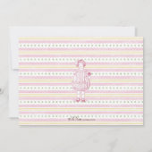 旧式の人形のパーティの招待状 招待状 (裏面)