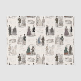 旧式の優雅のヴィンテージのフランス人のファッション 薄葉紙