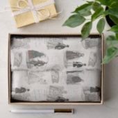 旧式の優雅のヴィンテージのフランス人のファッション 薄葉紙 (ギフト)