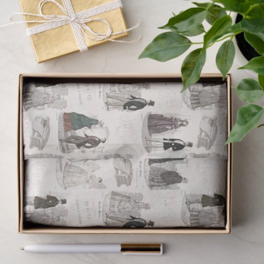 旧式の優雅のヴィンテージのフランス人のファッション 薄葉紙 (ギフト)