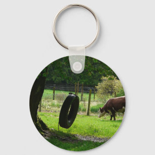 旧式の国のタイヤの振動 キーホルダー